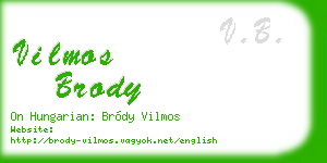 vilmos brody business card